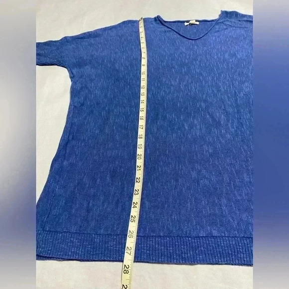 Eileen Fisher Blue 3/4 Sleeve Linen Blend Tunic Top in Size Small. - Picture 10 of 12